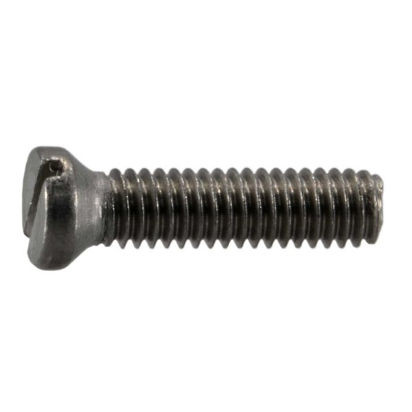 Midwest Fastener #6-40 x 1/2 in Oval Machine Screw, Plain Stainless Steel, 6 PK 930624